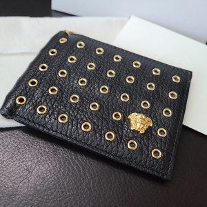 Versace Black Leather Wallet - Unisex